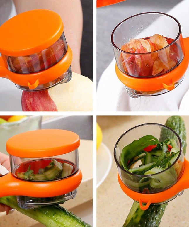 Stainless Steel Peeler With Container (1 Pc)