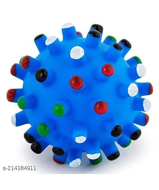 Teeth Cleaning Chewing Squeaky Ball for Pet (Blue)