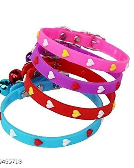 ABS Plastic Coller Belt for Pet (Multicolor, Pack of 4)