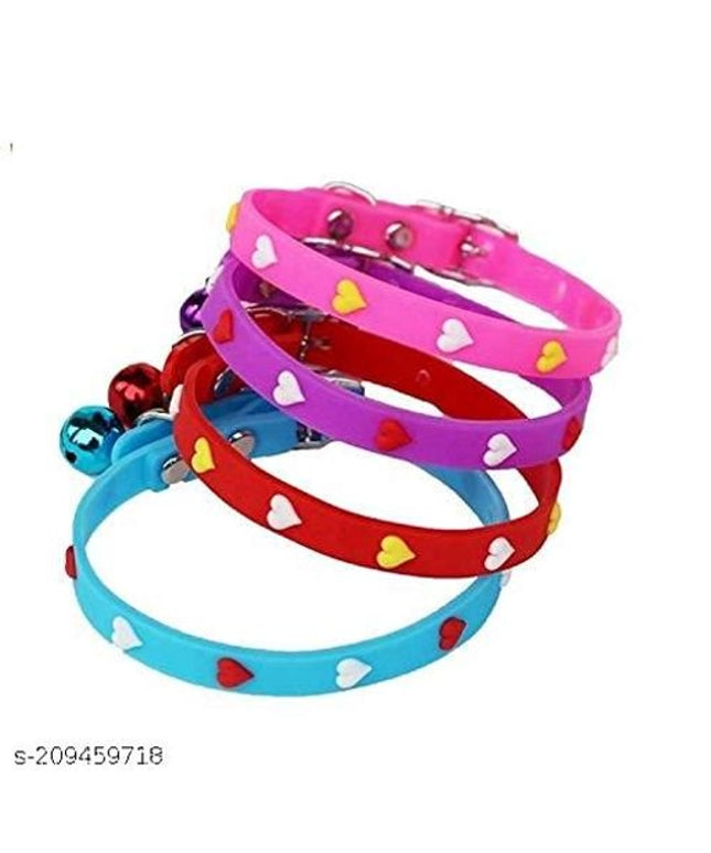 ABS Plastic Coller Belt for Pet (Multicolor, Pack of 4)