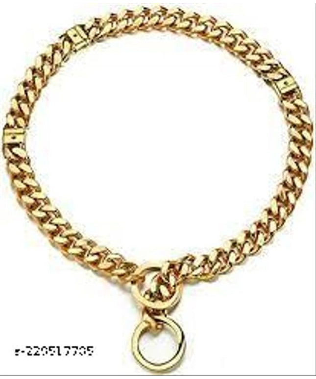 Brass Coller Chain for Pet (Multicolor, 18 inches)