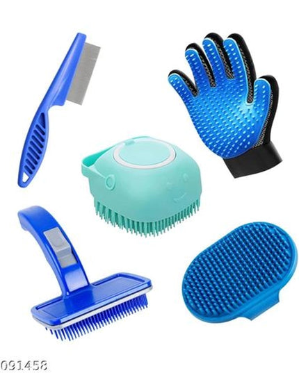 Pet Grooming Set (Multicolor, Set of 5)