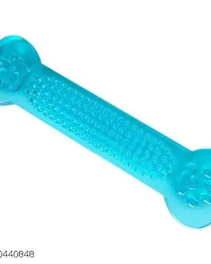 Silicone Flat Bone Toy for Pet (Multicolor)