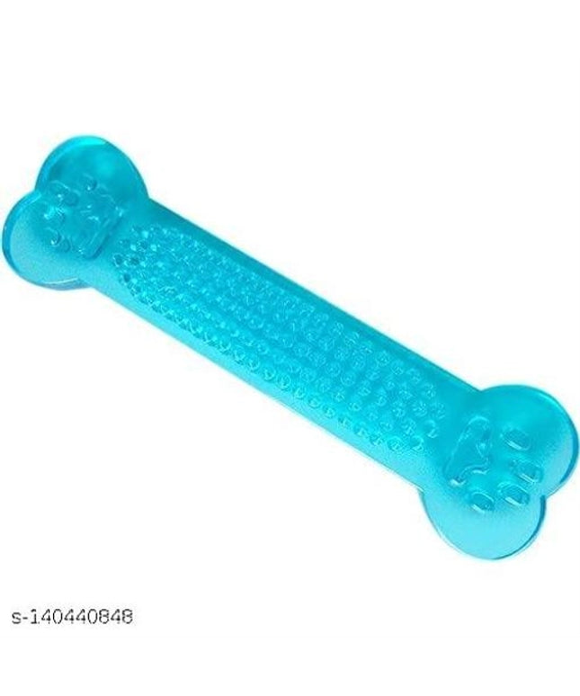 Silicone Flat Bone Toy for Pet (Multicolor)