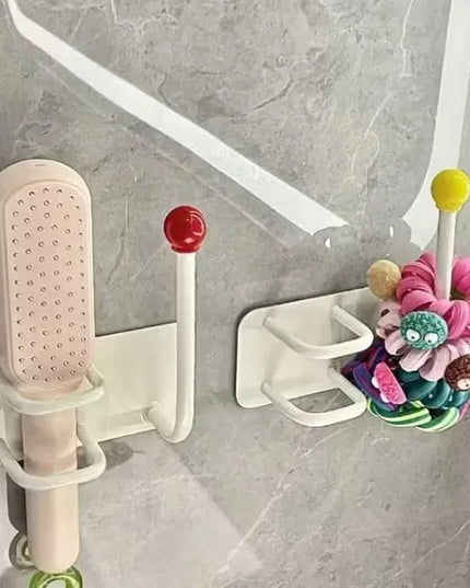 Self Adhesive Wall Mounted Headband Hook No Drill Punch Free Hair Accessories Organizer