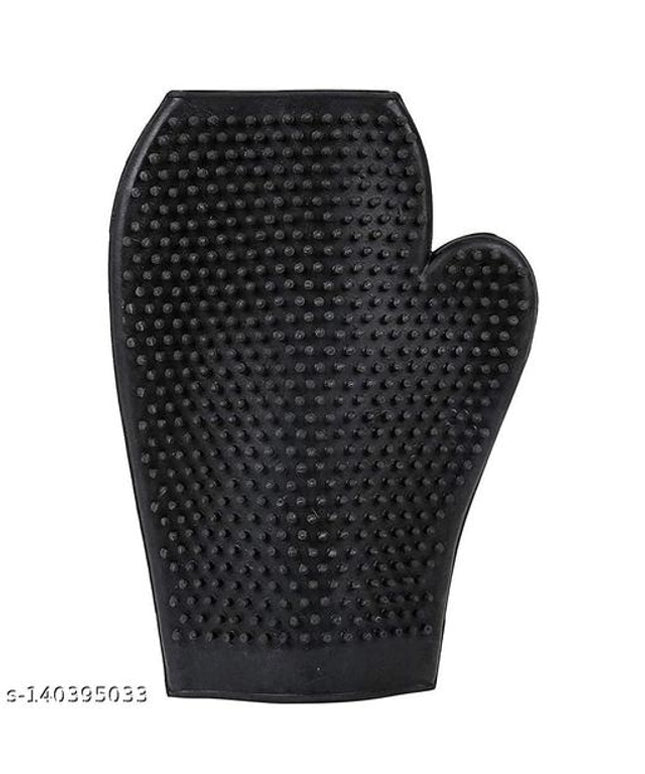 Rubber Bathing Glove for Pet (Black)