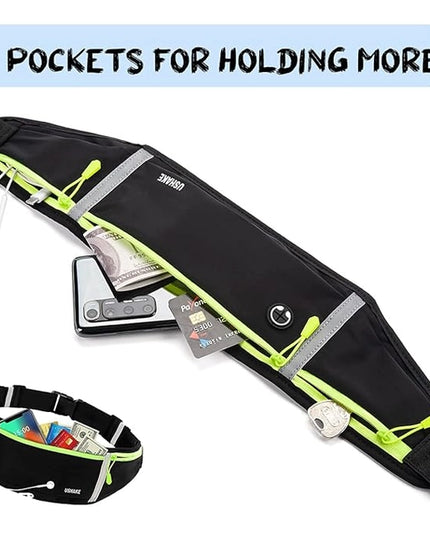 Slim Running Belt, Workout Fanny Pack for Men Women, Exercise Waist Pack for Apple iPhone Holder