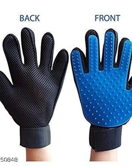 Silicone Cleaning Glove Brush for Pet (Multicolor, Set of 1)