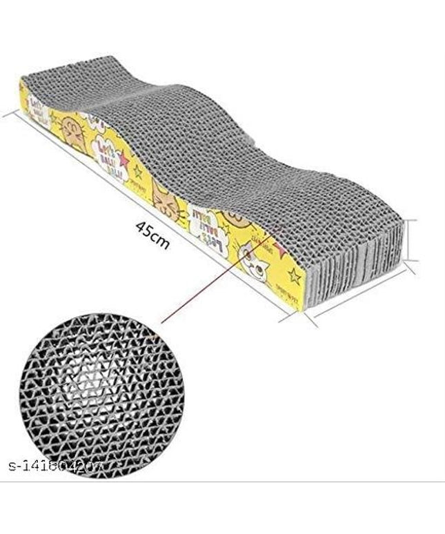 Scratcher Board with a Curved Wave Design for Pet (Multicolor)