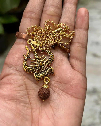 Spiritual Necklace Shiva Trishul damaru Necklace