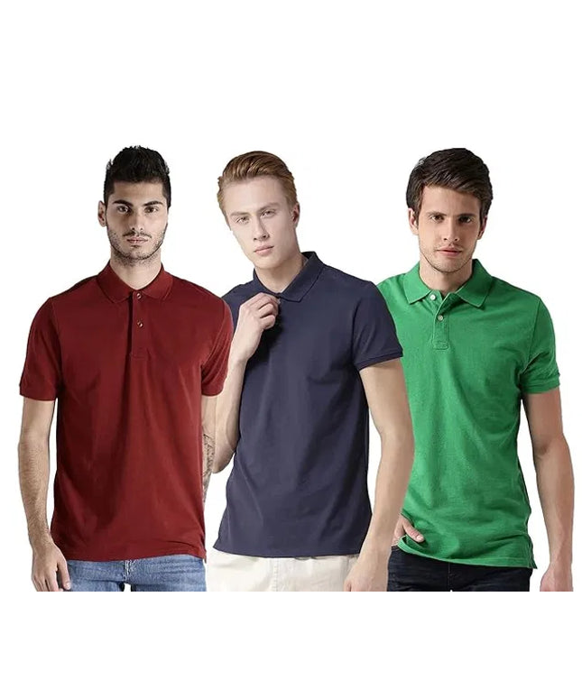 Cotton Polo T-Shirt (Pack of 3)