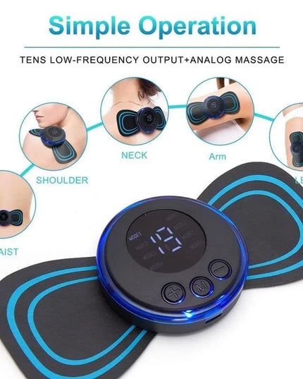Mini Massager with 8 Modes and 19 Strength Levels,Rechargeable Electric Massager for Shoulder,Arms,Legs,Back Pain for Men and Women