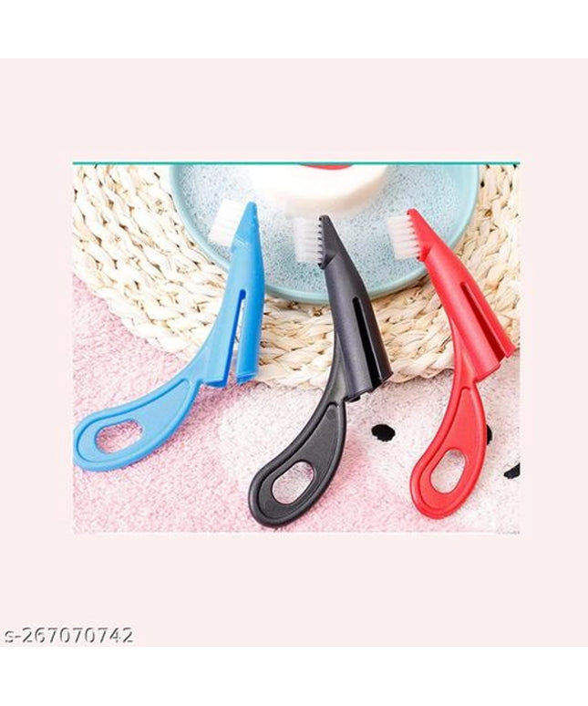 2 In 1 Cleaning Toothbrush for Pet (Multicolor, Pack of 3)