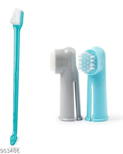 Dental Hygiene Kit for Pet (Multicolor, Set of 3)