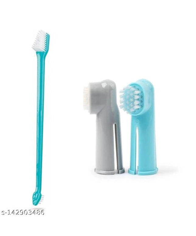 Dental Hygiene Kit for Pet (Multicolor, Set of 3)