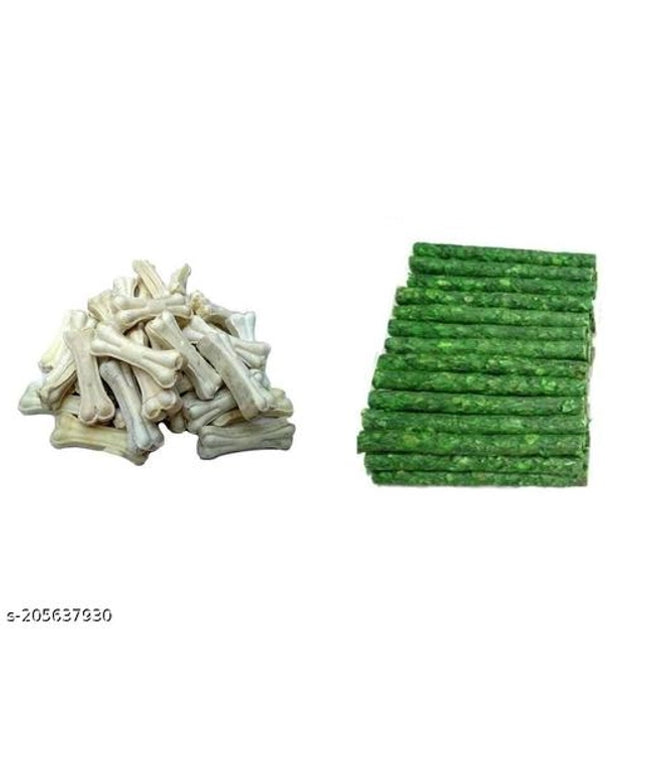 Rawhide Bones (5 Pcs) with 200 g Munchy for Pet (Set of 2)