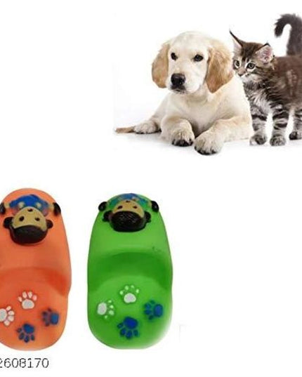 Squeaky Toy for Pet (Multicolor, S) (Pack of 2)