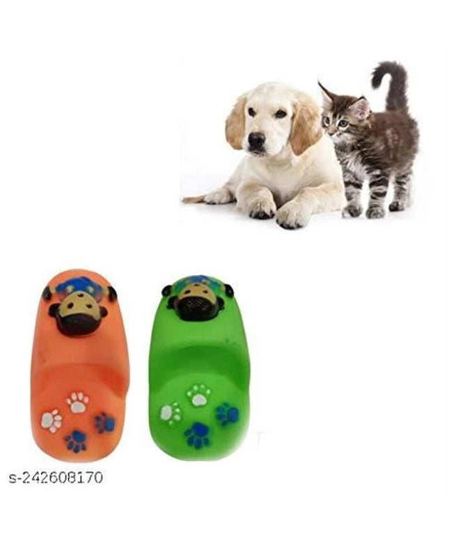 Squeaky Toy for Pet (Multicolor, S) (Pack of 2)