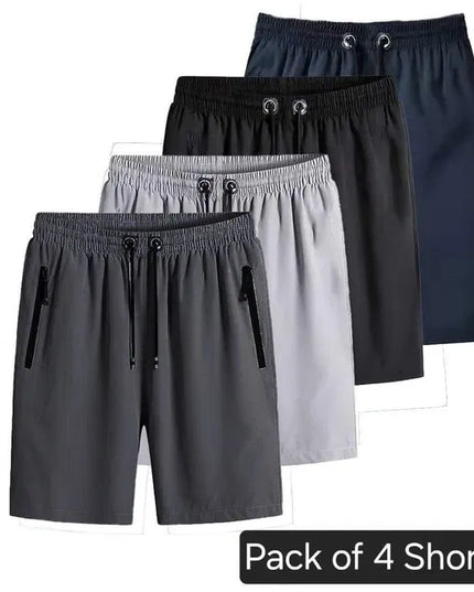 Combo of 4 Men's Stretchable Cotton Shorts