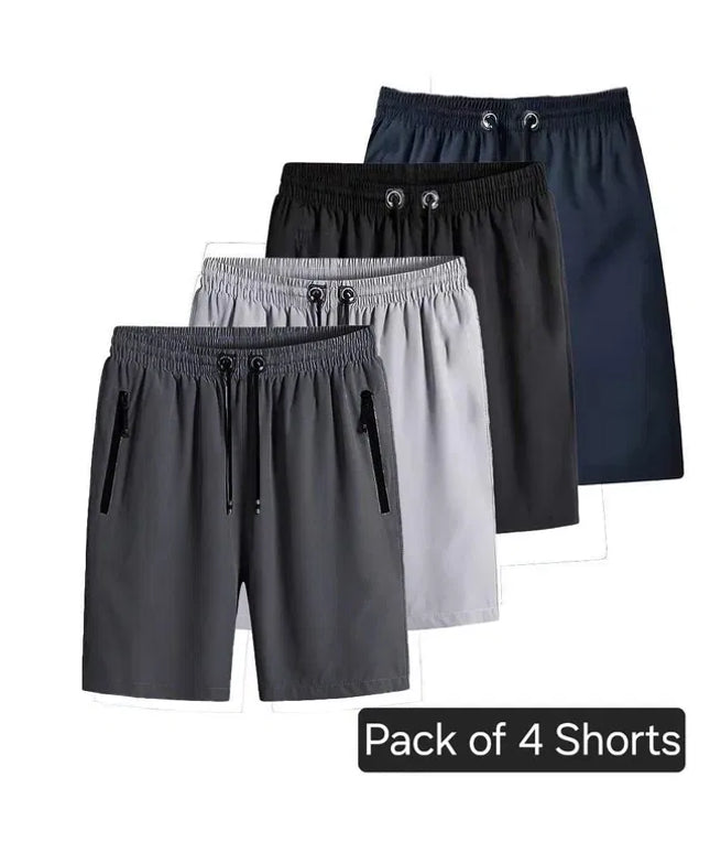 Combo of 4 Men's Stretchable Cotton Shorts