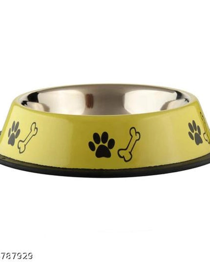 Stainless Steel Feeding Bowls for Pet (Multicolor, 400 ml)