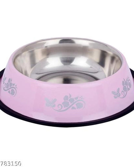 Stainless Steel Feeding Bowl for Pet (Multicolor, 400 ml)