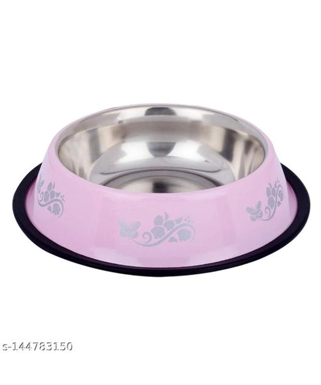Stainless Steel Feeding Bowl for Pet (Multicolor, 400 ml)