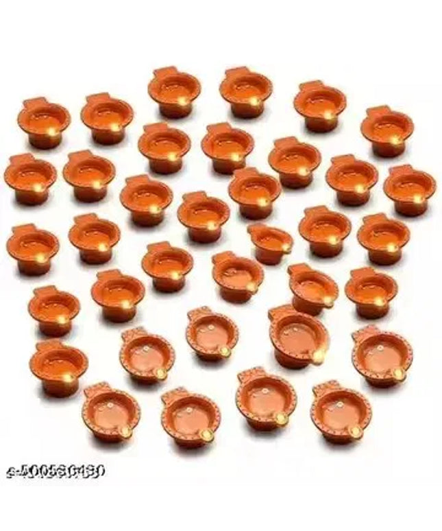 Water Sensor Diya for Home Decoration Floating Led Light Diya (Pack of 24)