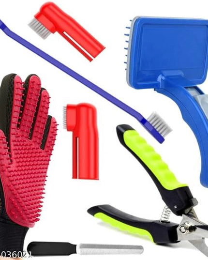 Grooming Kit for Pet (Multicolor, Set of 7)