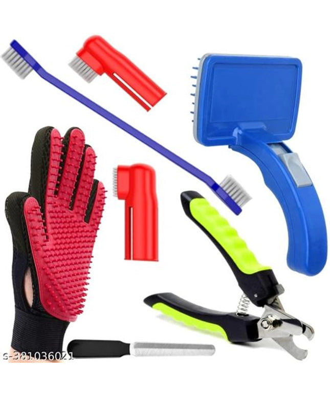 Grooming Kit for Pet (Multicolor, Set of 7)