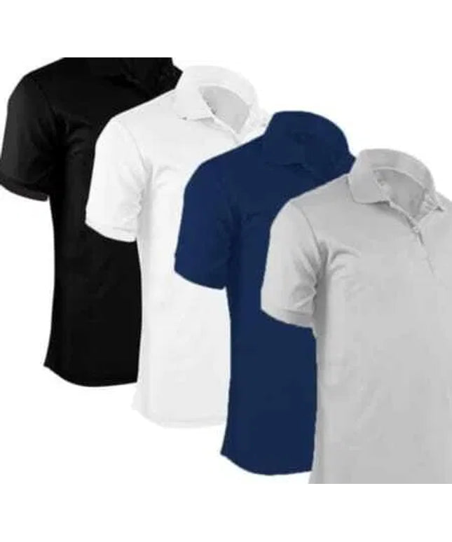 Polo Neck T-Shirt (Multicolor, M) (Pack of 4)