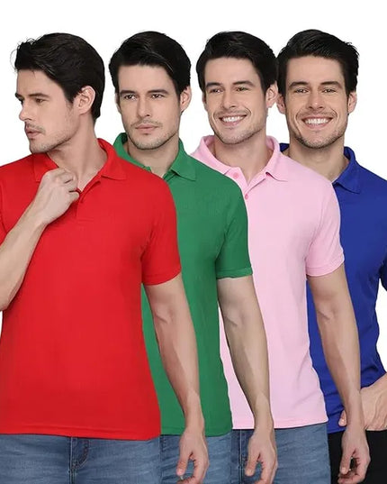 Cotton Polo T-Shirt (Pack of 4)