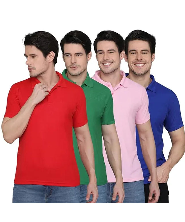 Cotton Polo T-Shirt (Pack of 4)