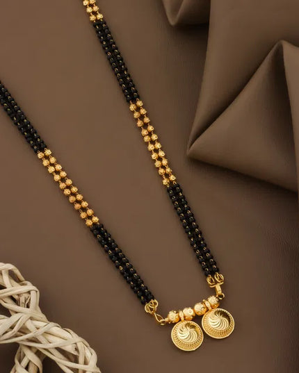 Vatti Mangalsutra Gold With Black Moti Bead