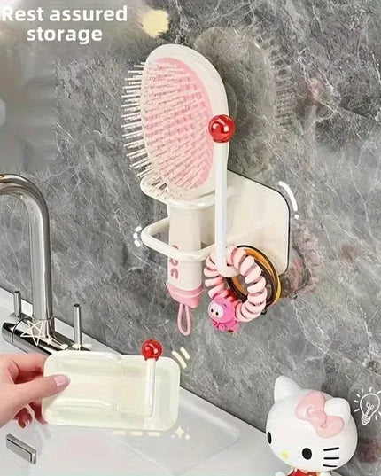 Self Adhesive Wall Mounted Headband Hook No Drill Punch Free Hair Accessories Organizer
