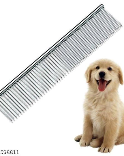 Stainless Steel Pet Grooming Comb (Multicolor)