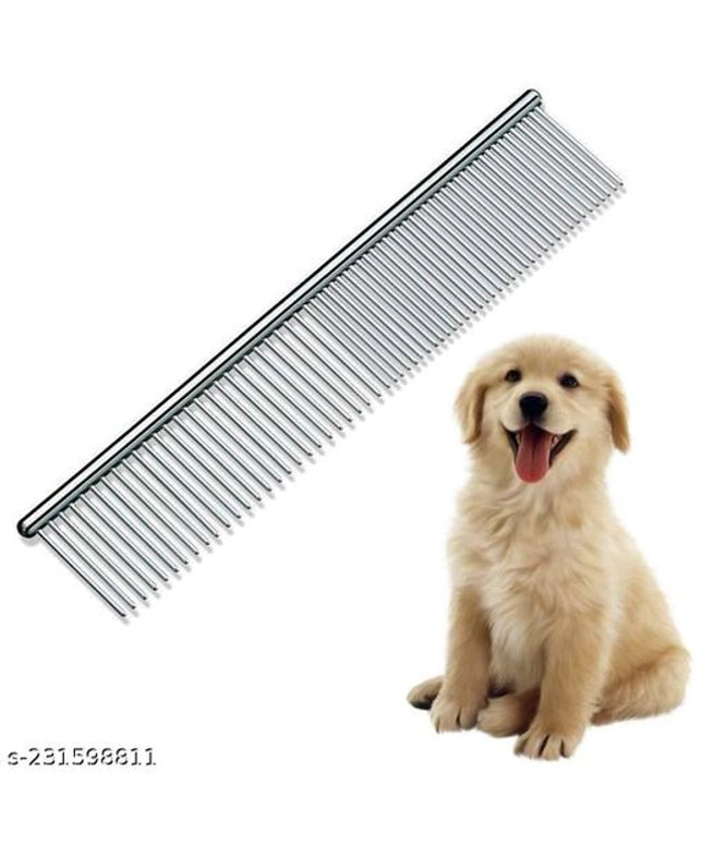 Stainless Steel Pet Grooming Comb (Multicolor)