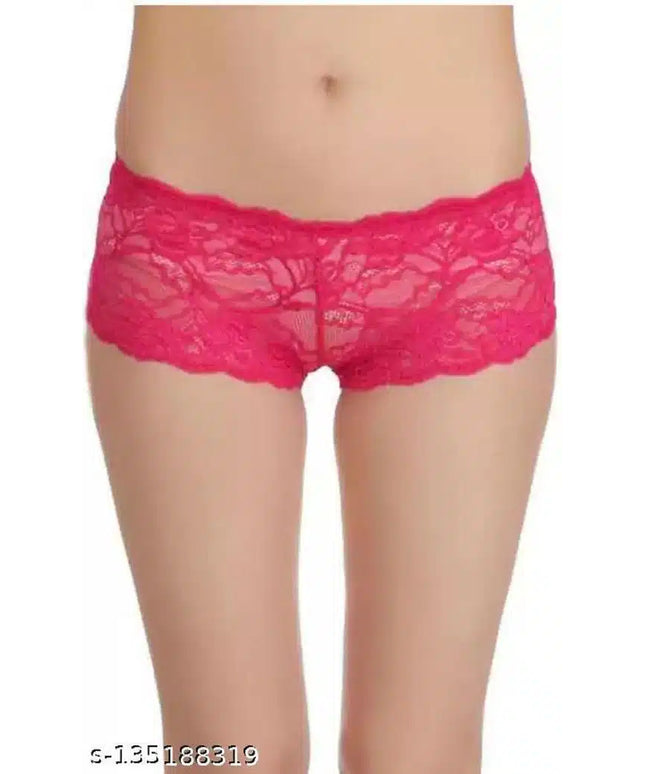 Net Briefs for Women (Pink, S)