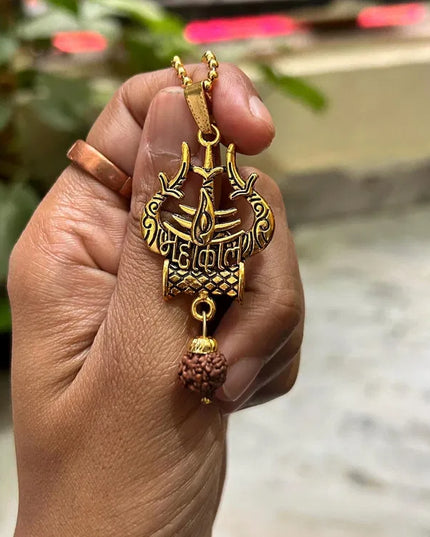 Spiritual Necklace Shiva Trishul damaru Necklace