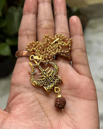 Spiritual Necklace Shiva Trishul damaru Necklace