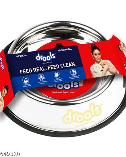 Drools Stainless Steel Feeding Bowl for Pet (Multicolor, 150 ml)