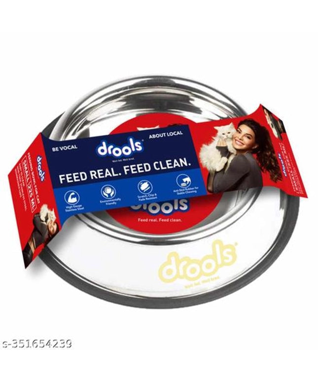 Stainless Steel Feeding Bowls for Pet (Multicolor, 300 ml)