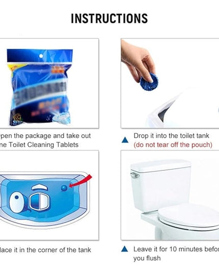 Toilet Detergent Toilet Bowl Cleaners Toilet Cleaning Tablets Toilet Deodorizer Bathroom Cleaners 10PCS