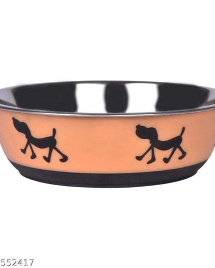 Stainless Steel Feeding Bowl for Pet (Multicolor, 300 ml)