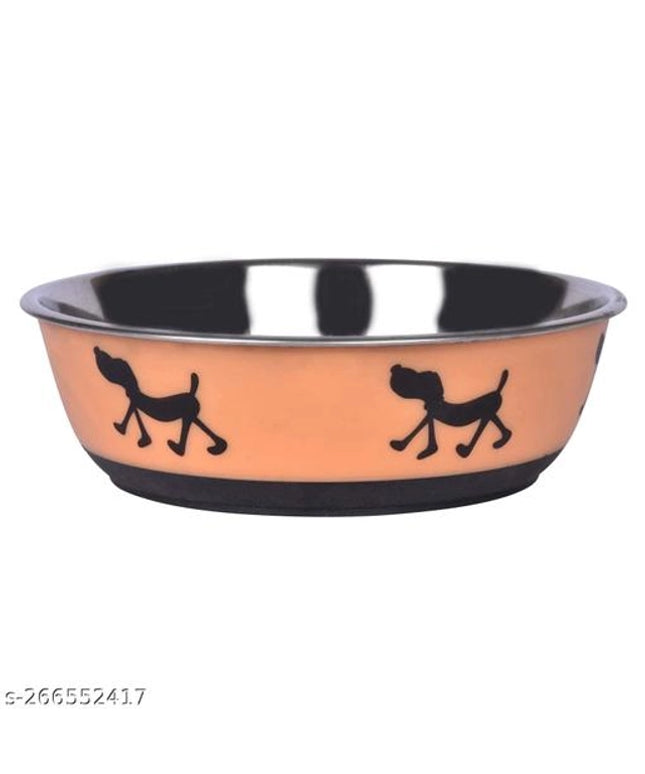 Stainless Steel Feeding Bowl for Pet (Multicolor, 300 ml)