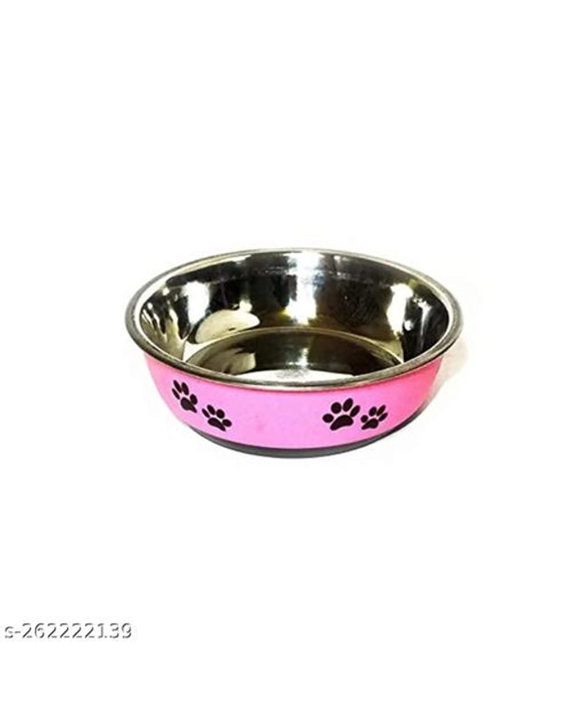 Stainless Steel Large Feeding Bowl for Pet (Multicolor)