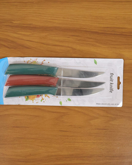 Multipurpose Stainless Steel Fruit Knife Set Of 3