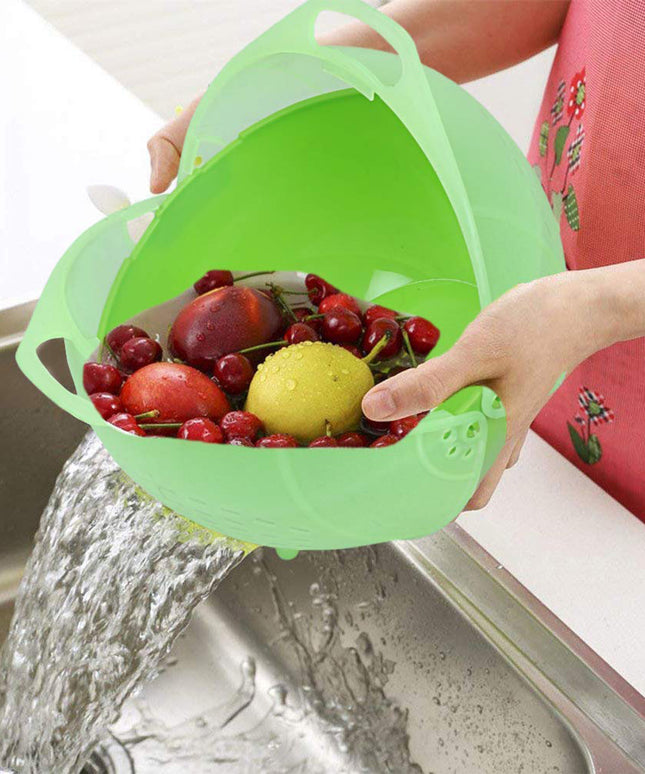 Apex Smart Basket 3in1 Multiuse Fruit And Vegetable Bowl  (1 Pc  Mix Color)