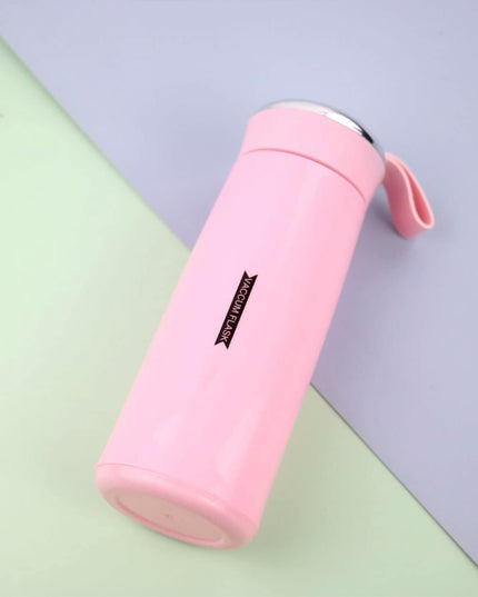 Water Bottle 400ml Leak Proof Glass Water Bottle With Daily Water Intake For Gym And Children Nice Bottle (1 Pc  Pink Color)
