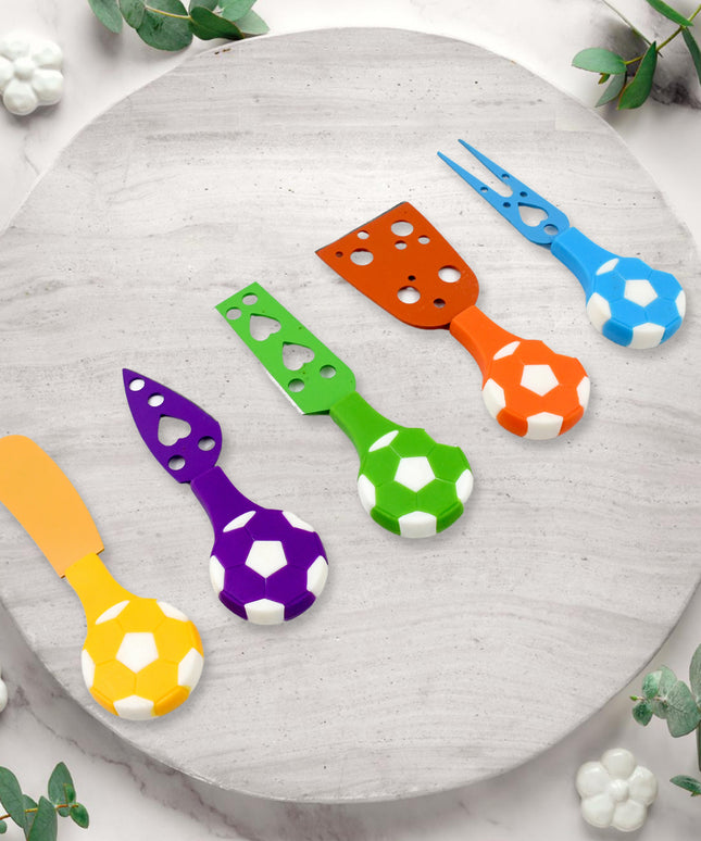 Football Soccer Cheese Knife Set (5 Pcs Set)